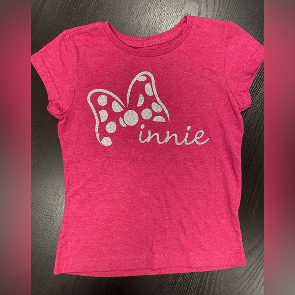 Disney Other - Minnie Mouse Girls Tee Pink Size 7/8 Medium Disney